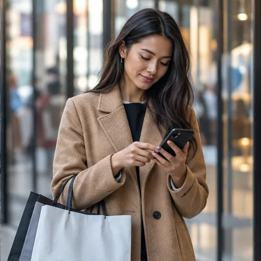 Retail environment behind a mobile application concept